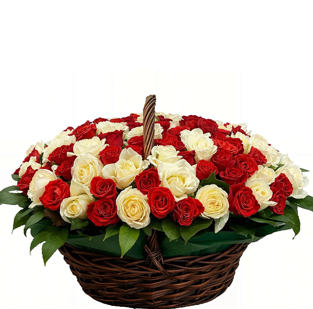 Корзина 101 роза в Искателей Премиум букет из: Розы в Искателей