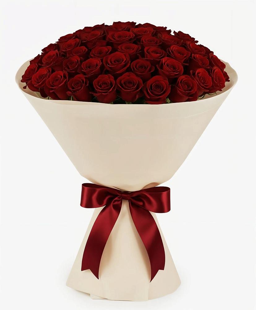 Букет 101 Бордовая роза Блэк Бакарра в Искателей